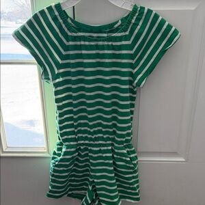 GAP Kids Green and White Striped Top